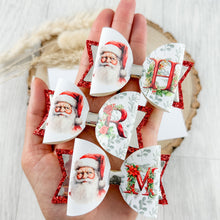 Load image into Gallery viewer, Santa Bow With Initial
