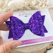 Load image into Gallery viewer, Purple Glitter Bow
