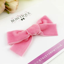 Load image into Gallery viewer, Blush Pink Velvet Ribbon Bow

