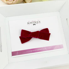 Load image into Gallery viewer, Wine Velvet Ribbon Bow
