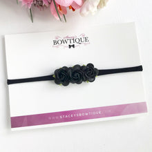 Load image into Gallery viewer, Black Rose Headband
