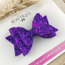 Load image into Gallery viewer, Purple Glitter Bow
