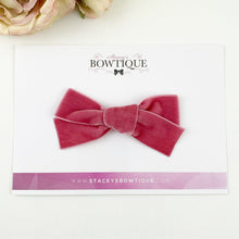 Load image into Gallery viewer, Rose Velvet Ribbon Bow
