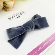 Load image into Gallery viewer, Dove Velvet Ribbon Bow
