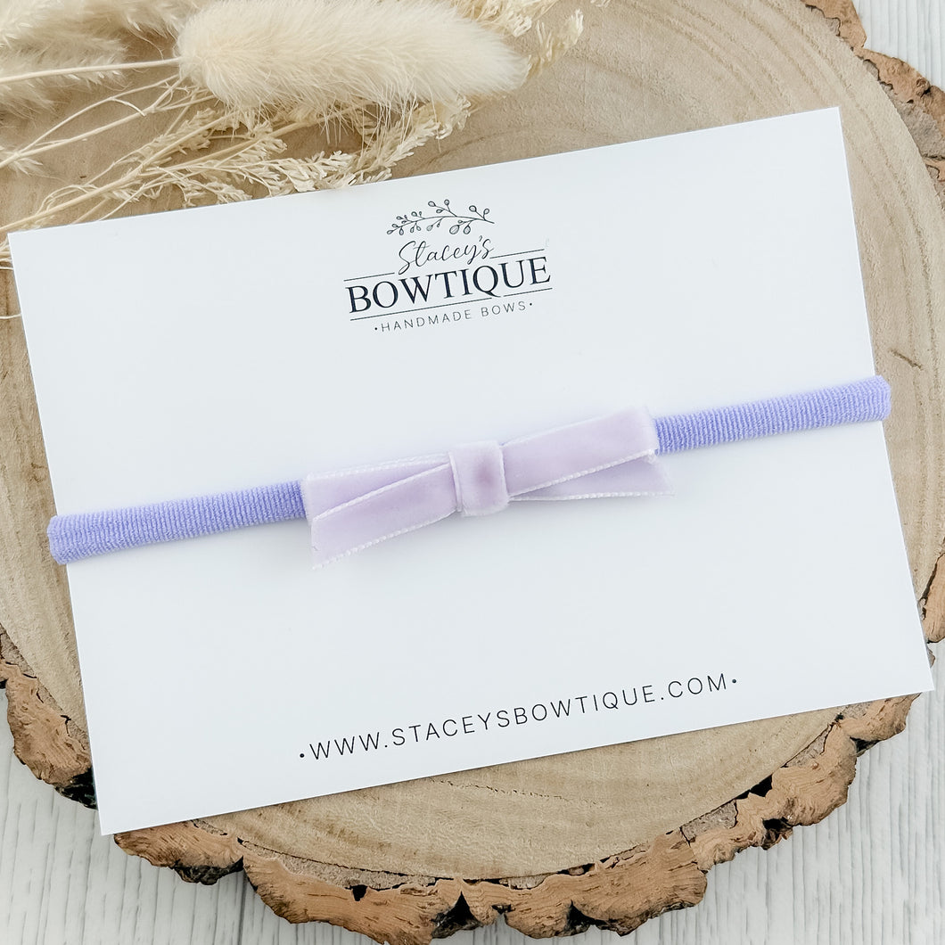 Lilac Velvet Ribbon Bow
