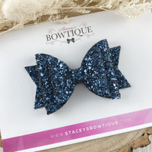 Load image into Gallery viewer, Navy Glitter Bow
