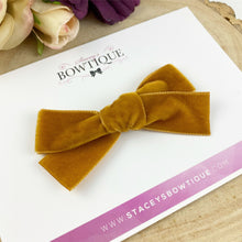 Load image into Gallery viewer, Copper Velvet Ribbon Bow
