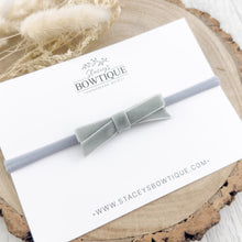 Load image into Gallery viewer, Grey Velvet Ribbon Bow
