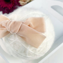 Load image into Gallery viewer, Ivory Velvet Ribbon Bow
