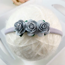 Load image into Gallery viewer, Grey Rose Headband

