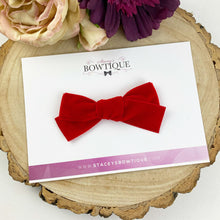 Load image into Gallery viewer, Red Velvet Ribbon Bow
