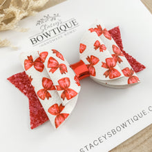 Load image into Gallery viewer, Red Bow Design Bow
