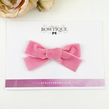 Load image into Gallery viewer, Blush Pink Velvet Ribbon Bow
