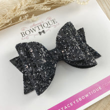 Load image into Gallery viewer, Black Glitter Bow
