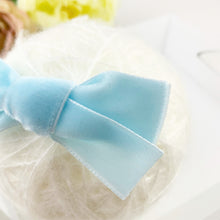 Load image into Gallery viewer, Baby Blue Velvet Ribbon Bow
