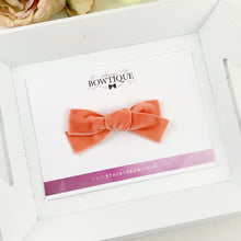 Load image into Gallery viewer, Peach Velvet Ribbon Bow
