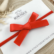 Load image into Gallery viewer, Red Satin Bow
