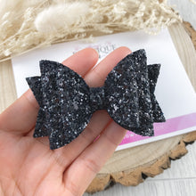 Load image into Gallery viewer, Black Glitter Bow
